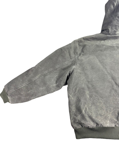 Vintage Carhartt J130 MOS Hooded Active Jacket Duck Canvas Moss Green Men's 2XL
