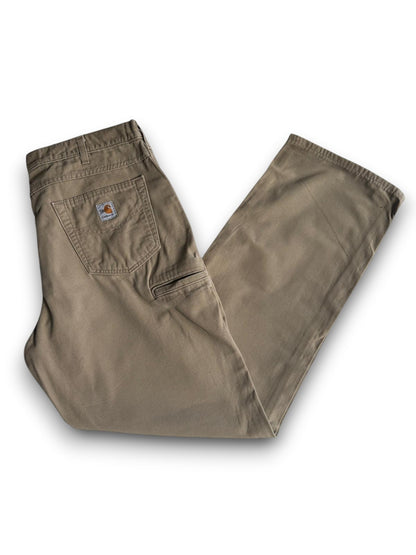 Carhartt Flame Resistant Work Pants Men's Size 36x34 FRB159 GKH Khaki Loose Fit
